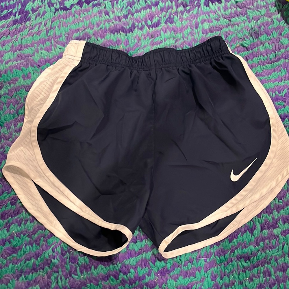 Navy nike running shorts